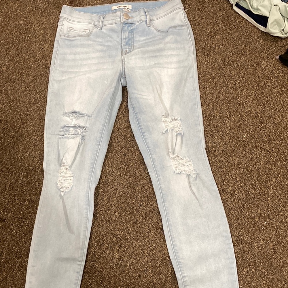 REFUGE skinny ripped jeans high waisted